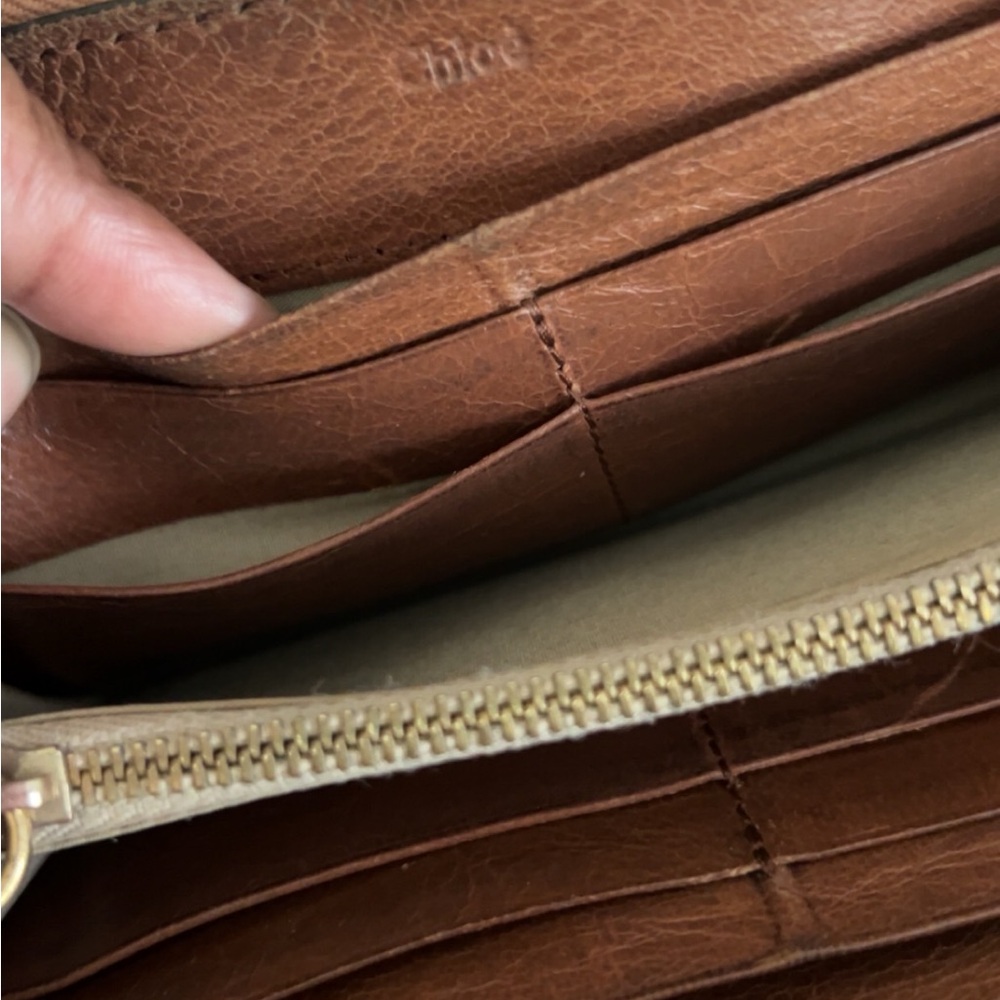 Chloe Rare Brown Leather Wallet - Picture 3 of 5